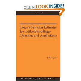 Green's Function Estimates for Lattice Schrodinger Operators and Applications pdf epub mobi 电子书 下载