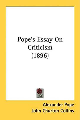 Pope's Essay On Criticism (1896) pdf epub mobi 电子书 下载