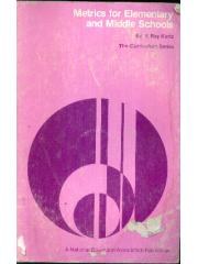 Metrics for elementary and middle schools The Curriculum series pdf epub mobi 电子书 下载