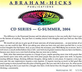 Abraham-Hicks G-Series - Summer 2004 "Take The Emotional Journey First" pdf epub mobi 電子書 下載