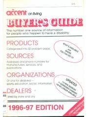 Accent on Living Buyers Guide 1996-97: Your Number One Source of Information on Products for the Dis