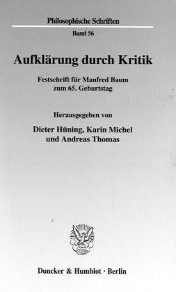 Aufklärung durch Kritik pdf epub mobi 电子书 下载