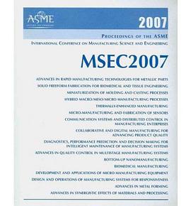 Proceedings of the Asme 2007 International Manufacturing Science and Engineering Conference pdf epub mobi 电子书 下载