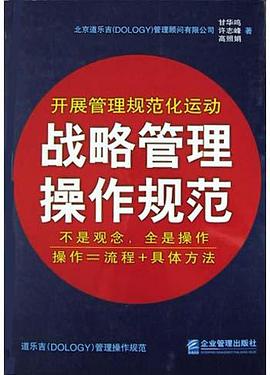 战略管理操作规范 pdf epub mobi 电子书 下载