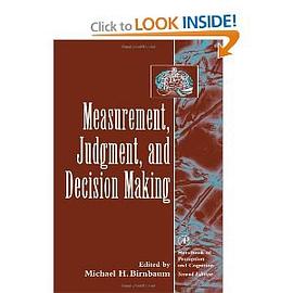Measurement, Judgment and Decision Making pdf epub mobi 电子书 下载