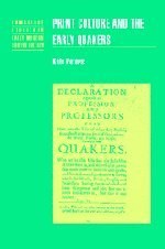 Print Culture and the Early Quakers pdf epub mobi 电子书 下载