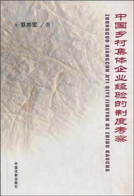 中国乡村集体企业经验的制度考察 pdf epub mobi 电子书 下载