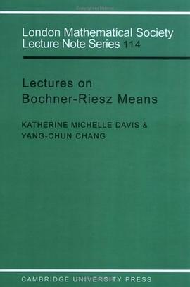 Lectures on Bochner-riesz Means pdf epub mobi 电子书 下载