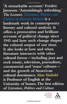 Literature, Politics and Culture in Postwar Britain pdf epub mobi 电子书 下载