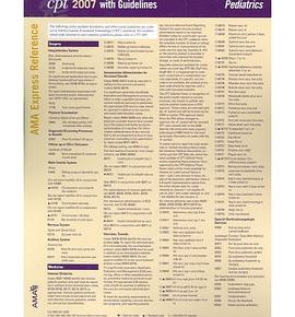 CPT 2007 Express Reference Coding Card Pediatrics pdf epub mobi 下载