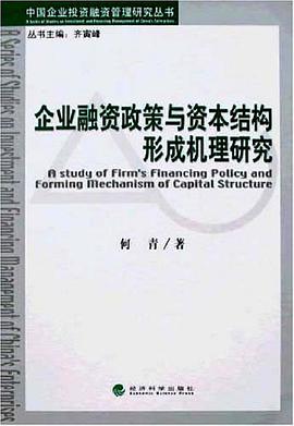 企业融资政策与资本结构形成机理研究 pdf epub mobi 电子书 下载