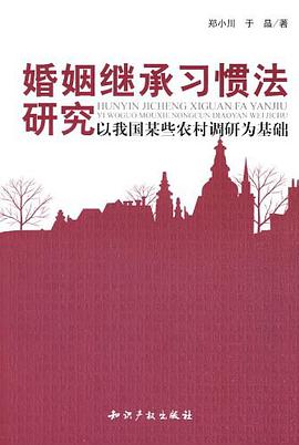 婚姻继承习惯法研究 pdf epub mobi 电子书 下载