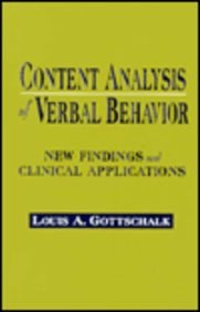 Content Analysis of Verbal Behavior pdf epub mobi 电子书 下载