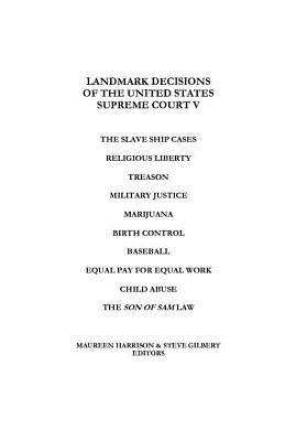 Landmark Decisions of the United States Supreme Court V pdf epub mobi 电子书 下载