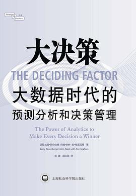 大决策： 大数据时代的预测分析和决策管理 pdf epub mobi 电子书 下载
