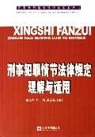 刑事犯罪情节法律规定理解与适用