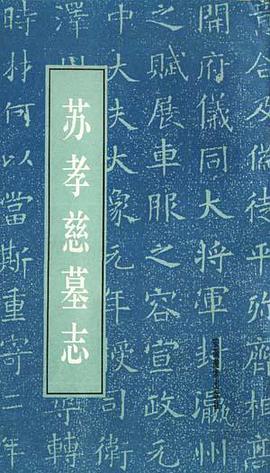 苏孝慈墓志 pdf epub mobi 电子书 下载