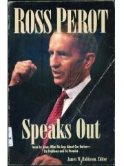 Ross Perot Speaks Out pdf epub mobi 电子书 下载