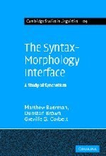 The Syntax-Morphology Interface pdf epub mobi 電子書 下載