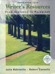 Writers Resources: From Sentence to Paragraph pdf epub mobi 电子书 下载
