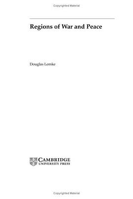 Regions of War and Peace (Cambridge Studies in International Relations) pdf epub mobi 电子书 下载