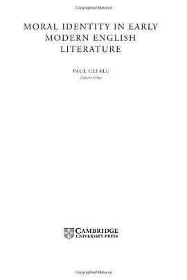 Moral Identity in Early Modern English Literature