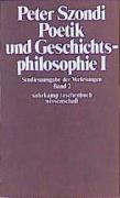 Poetik und Geschichtsphilosophie (His Studienausgabe der Vorlesungen)