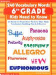 240 Vocabulary Words 6th Grade Kids Need To Know pdf epub mobi 电子书 下载