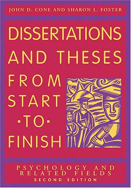 Dissertations and Theses from Start to Finish pdf epub mobi 电子书 下载