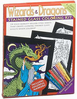 Wizards & Dragons Stained Glass Coloring Kit pdf epub mobi 電子書 下載