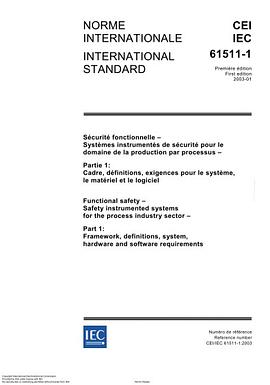 IEC 61511-1 Functional safety - Safety instrumented systems  for the process industry sector pdf epub mobi 电子书 下载