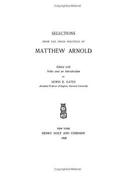 Selections from the Prose Writings of Matthew Arnold pdf epub mobi 电子书 下载