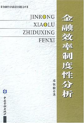 金融效率制度性分析 pdf epub mobi 电子书 下载