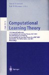 Computational Learning Theory pdf epub mobi 电子书 下载