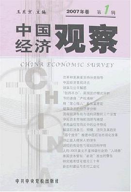 中国经济观察-2007年卷第1辑 pdf epub mobi 电子书 下载
