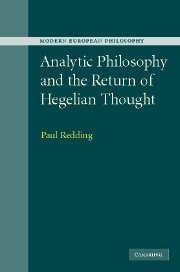 Analytic Philosophy and the Return of Hegelian Thought pdf epub mobi 电子书 下载