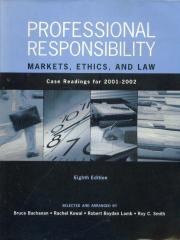 Professional Responsibility Markets， Ethics， and Law Case Readings for 2001 - 2002 pdf epub mobi 电子书 下载