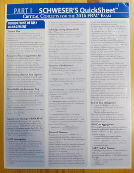 Part I Schweser's QuickSheet™ pdf epub mobi 电子书 下载