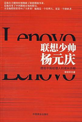 联想少帅杨元庆 pdf epub mobi 电子书 下载