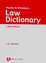 Mozley & Whiteley's Law Dictionary pdf epub mobi 电子书 下载