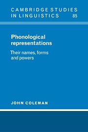 Phonological Representations (Cambridge Studies in Linguistics 85) pdf epub mobi 电子书 下载
