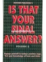 Is That Your Final Answer pdf epub mobi 電子書 下載