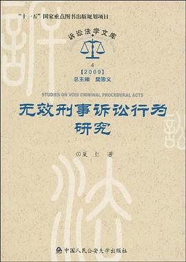 无效刑事诉讼行为研究 pdf epub mobi 电子书 下载