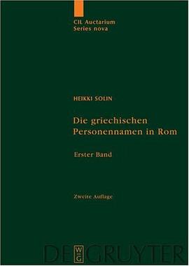 Die Griechischen Personennamen in Rom pdf epub mobi 电子书 下载