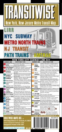 Streetwise Transitwise Map - Laminated New York Metropolitan Commuter Rail Map - Folding pocket size pdf epub mobi 電子書 下載