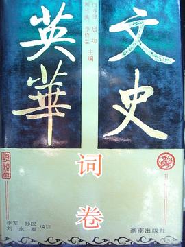 文史英华（词卷） pdf epub mobi 电子书 下载