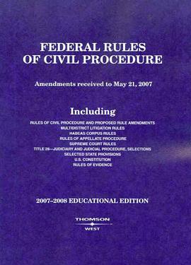 Federal Rules of Civil Procedure pdf epub mobi 电子书 下载
