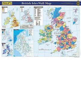 Philip's British Isles Wall Map pdf epub mobi 电子书 下载