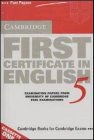 Cambridge First Certificate in English 5 Cassette Set