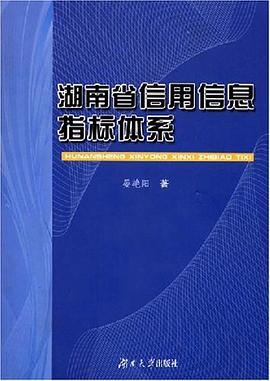 湖南省信用信息指标体系 pdf epub mobi 电子书 下载
